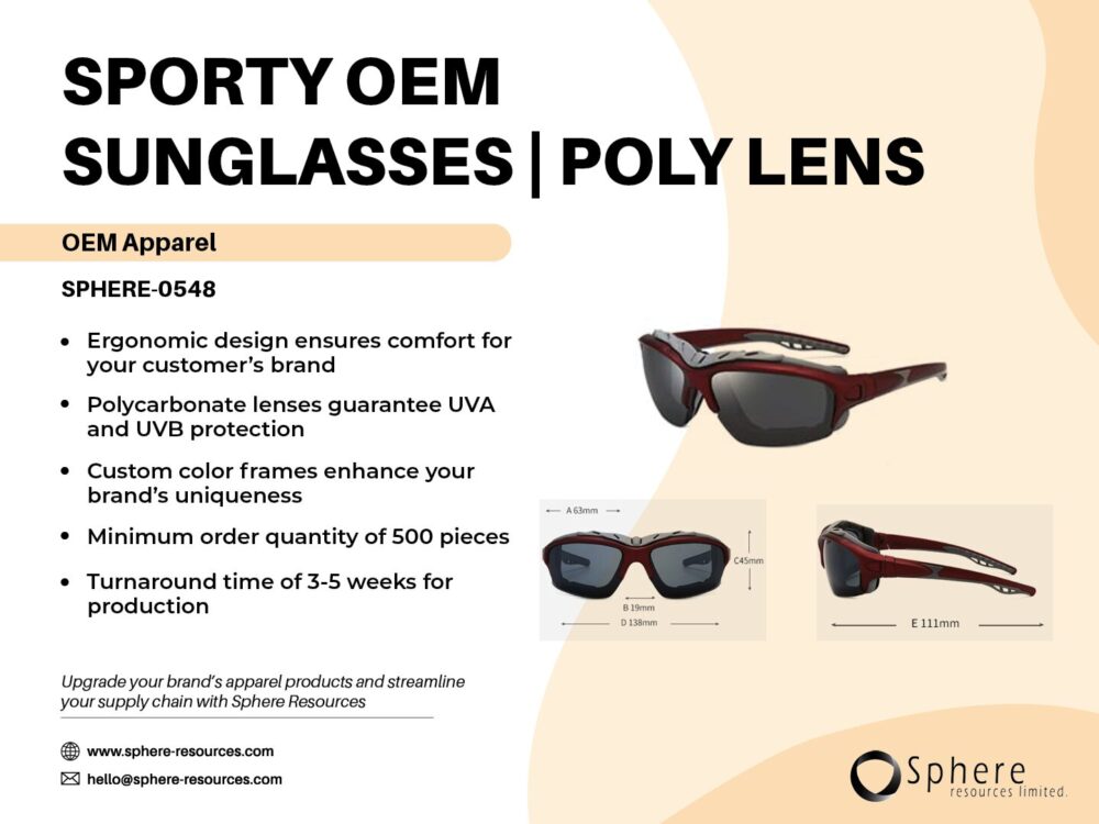 SPORTY 0EM SUNGLASSES I POLY LENS SOCIAL GRAPHIC