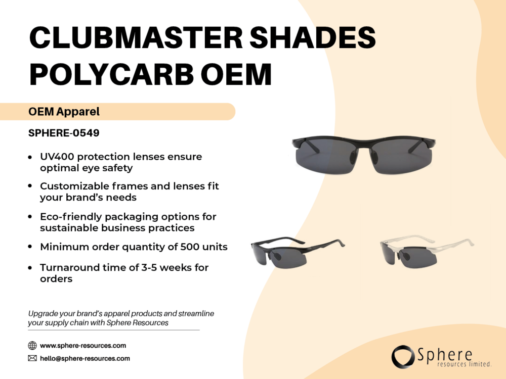 CLUBMASTER SHADES POLYCARB OEM SOCIAL GRAPHIC