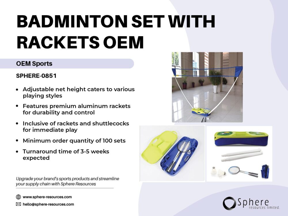 BADMINTON SET WITH RACKETS OEM Social Graphic