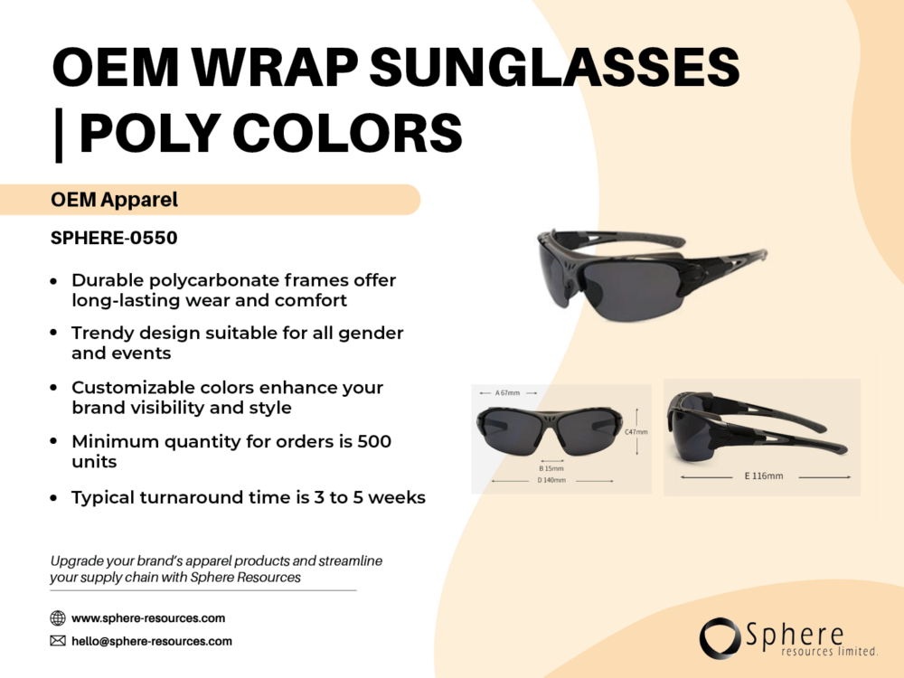 OEM WRAP SUNGLASSES I POLY COLORS SOCIAL GRAPHIC