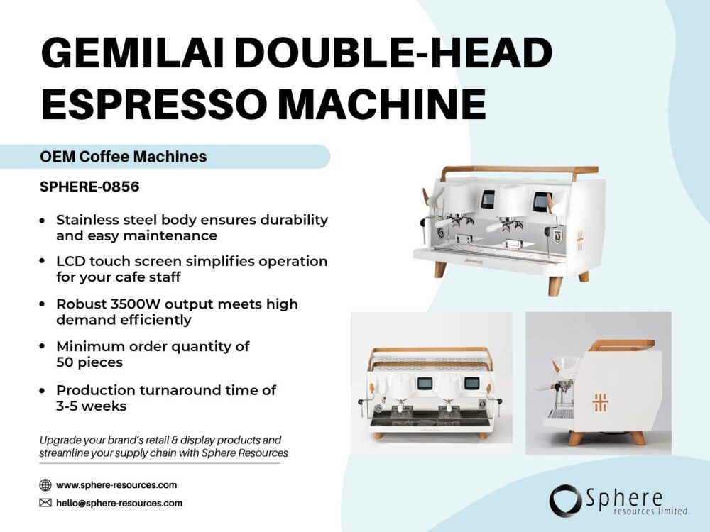 GEMILAI DOUBLE-HEAD ESPRESSO MACHINE Social Graphic