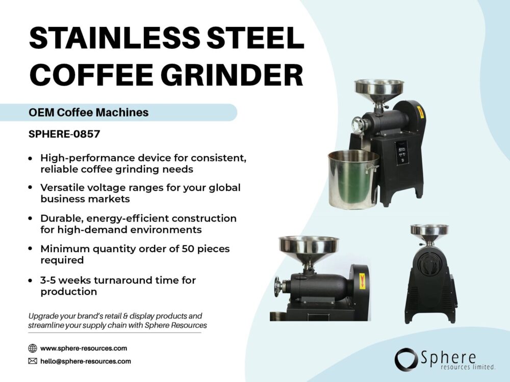 STAINLESS STEEL COFFEE GRINDER Social Graphic