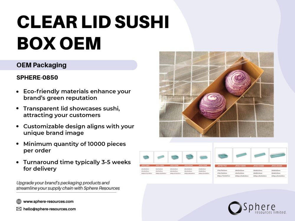 CLEAR LID SUSHI BOX OEM Social Graphic
