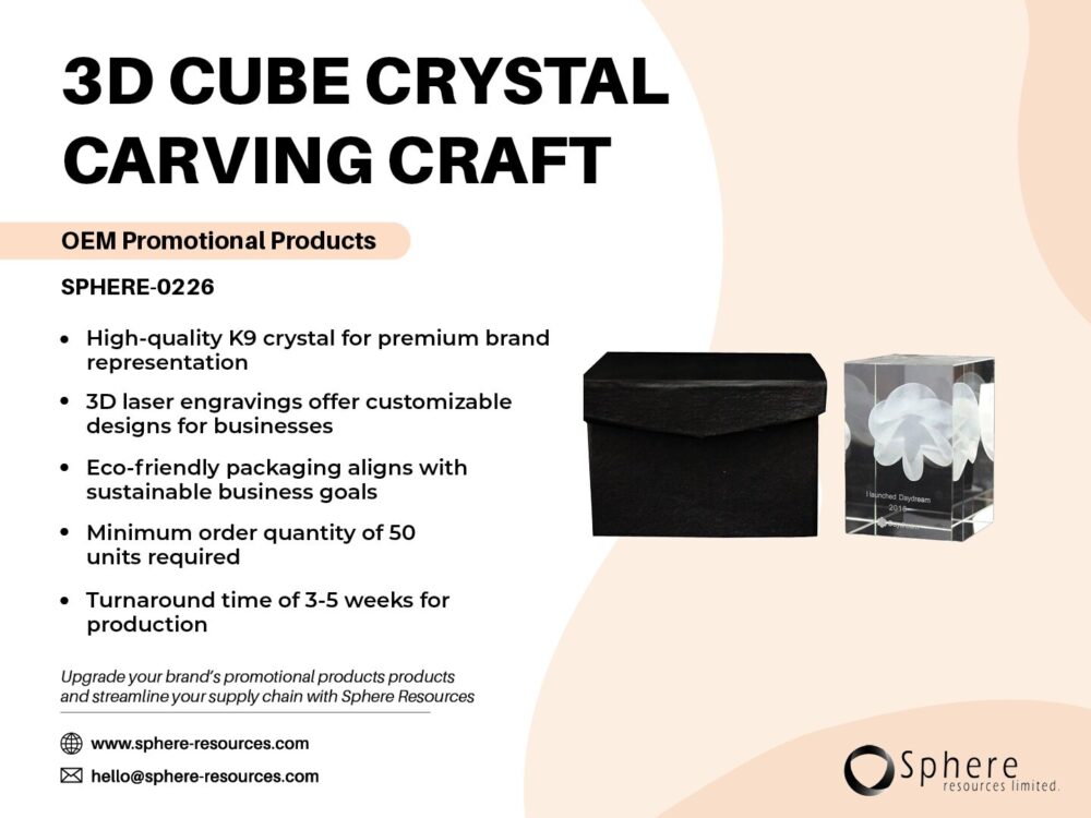 3D CUBE CRYSTAL CARVING CRAFT social graphic