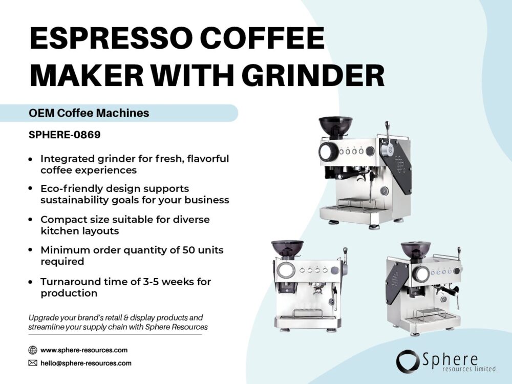 ESPRESSO COFFEE MAKER WITH GRINDER Social Graphic