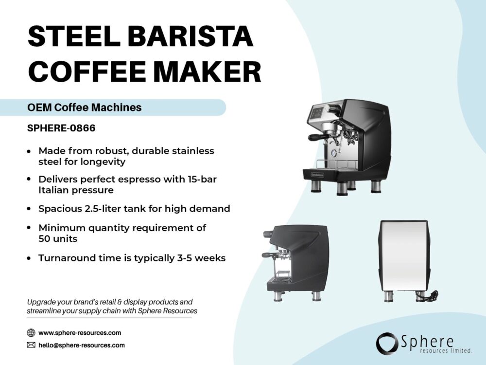STEEL BARISTA COFFEE MAKER Social Graphic