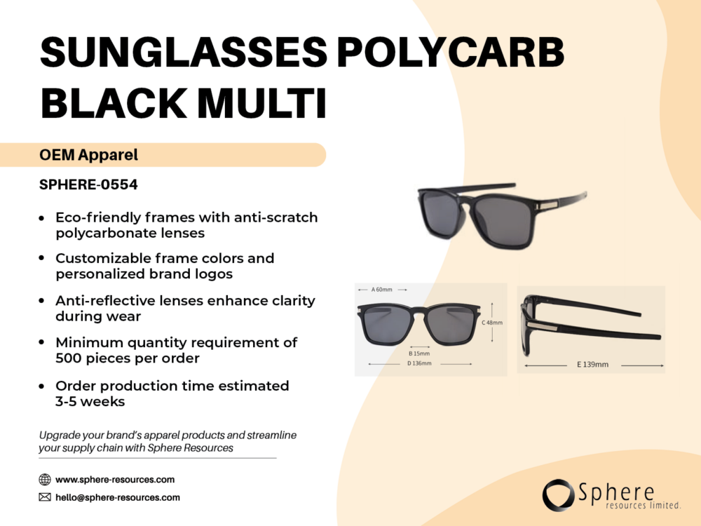 SUNGLASSES POLYCARB BLACK MULTI SOCIAL GRAPHIC