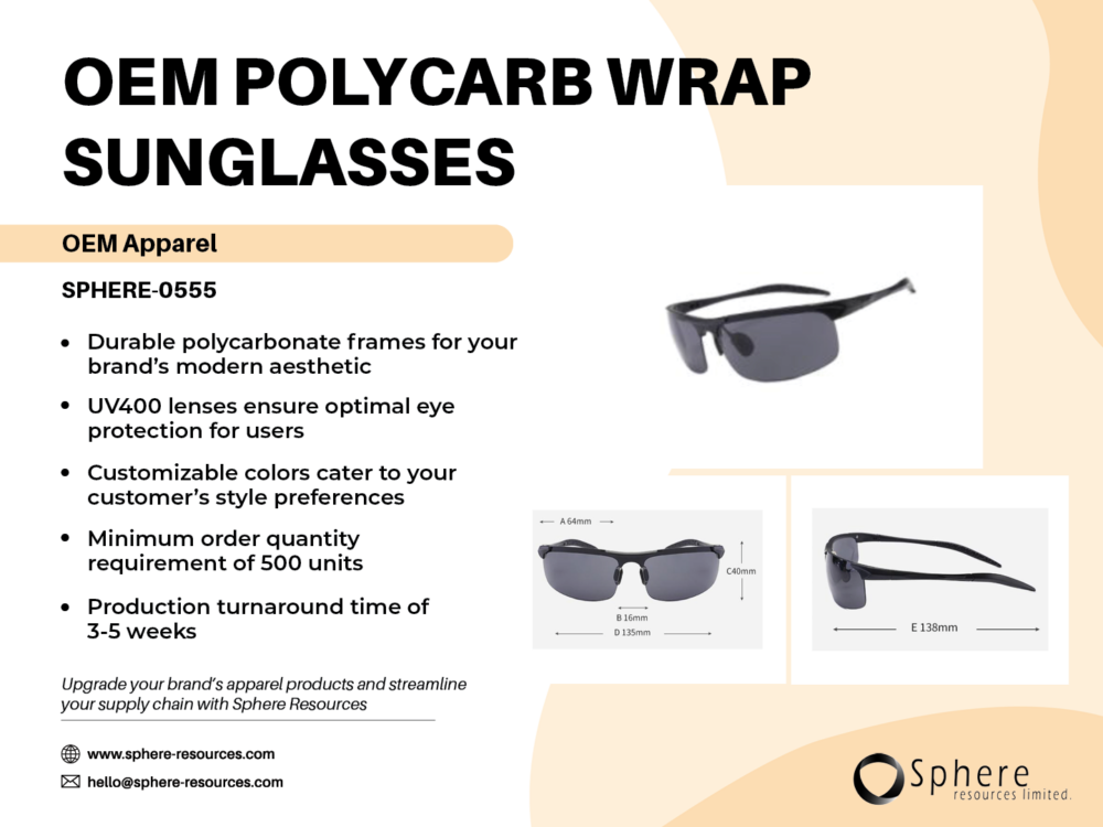 0EM POLYCARB WRAP SUNGLASSES SOCIAL GRAPHIC