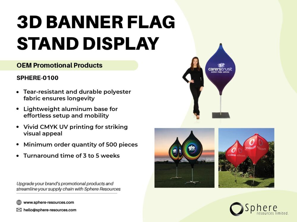 3D BANNER FLAG STAND DISPLAY social graphic