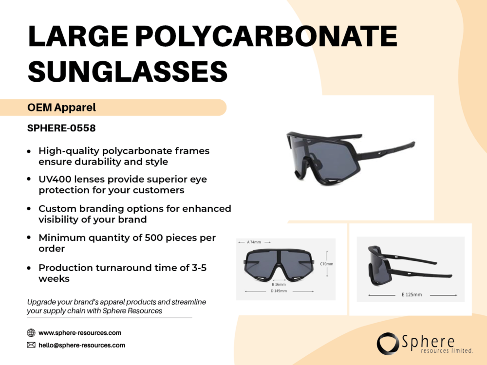 LARGE POLYCARBONATE SUNGLASSES SOCIAL GRPAHIC