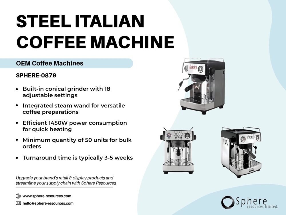 STEEL ITALIAN COFFEE MACHINE Social Graphic