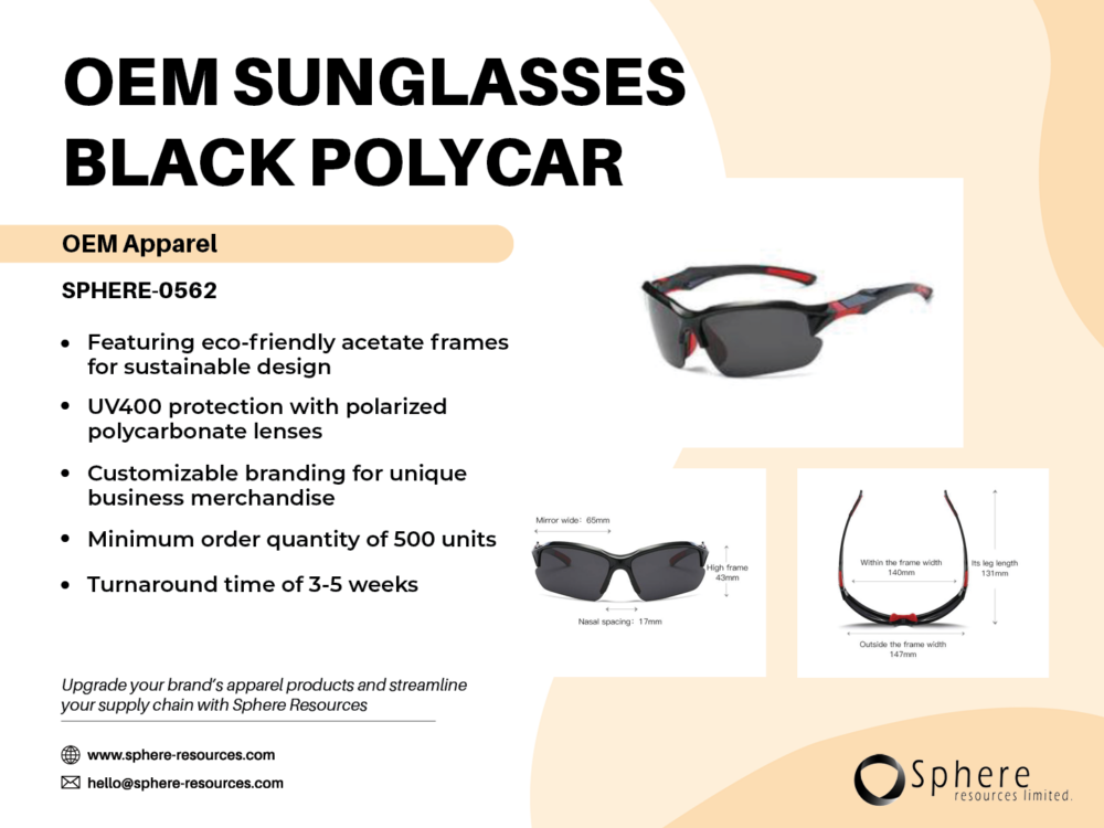 OEM SUNGLASSES BLACK POLYCAR SOCIAL GRAPHIC