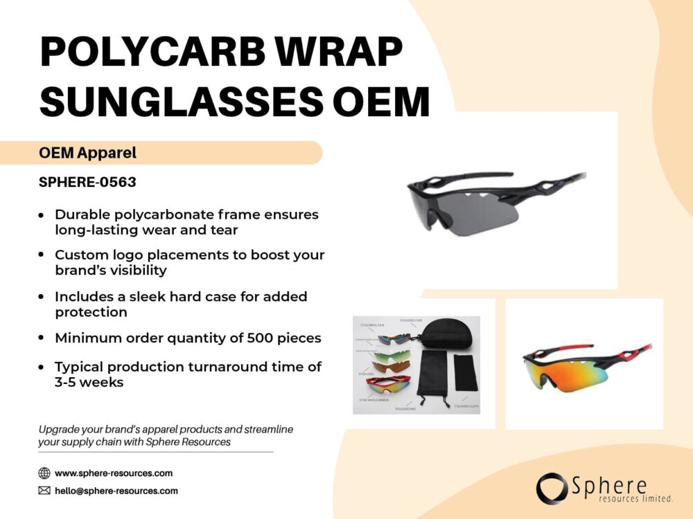 POLYCARB WRAP SUNGLASSES OEM SOCIAL GRAPHIC