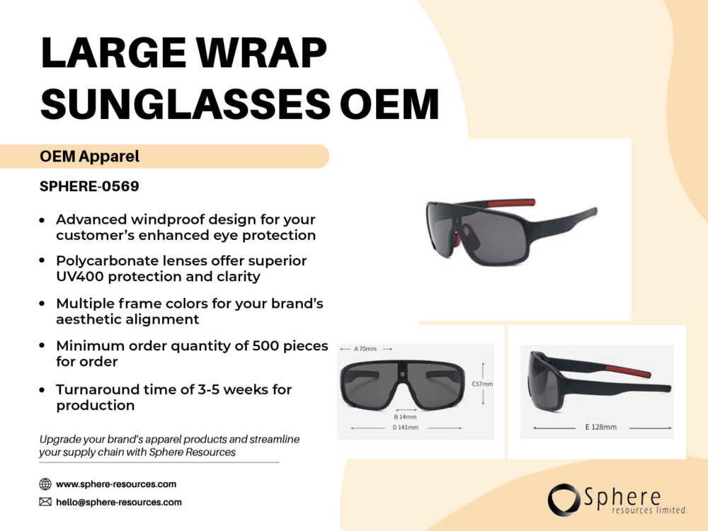 LARGE WRAP SUNGLASSES OEM SOCIAL GRAPHIC