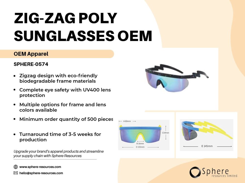 ZIG-ZAG POLY SUNGLASSES OEM Social graphic