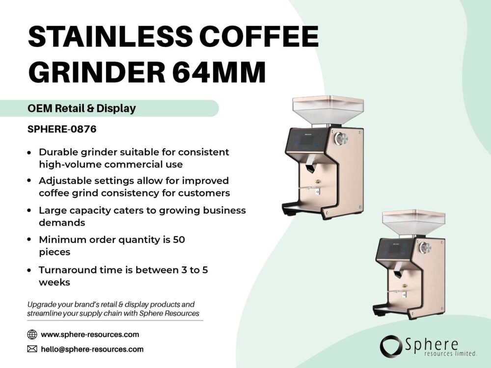 STAINLESS COFFEE GRINDER 64MM Social Graphic