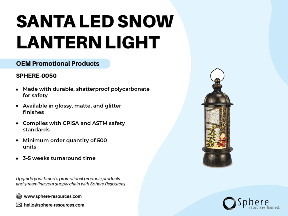 SANTA LED SNOW LANTERN LIGHT Social graphic