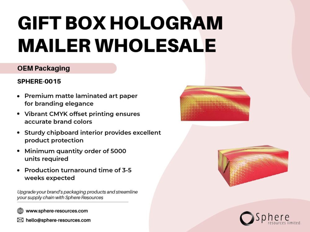 GIFT BOX HOLOGRAM MAILER WHOLESALE Social Graphic