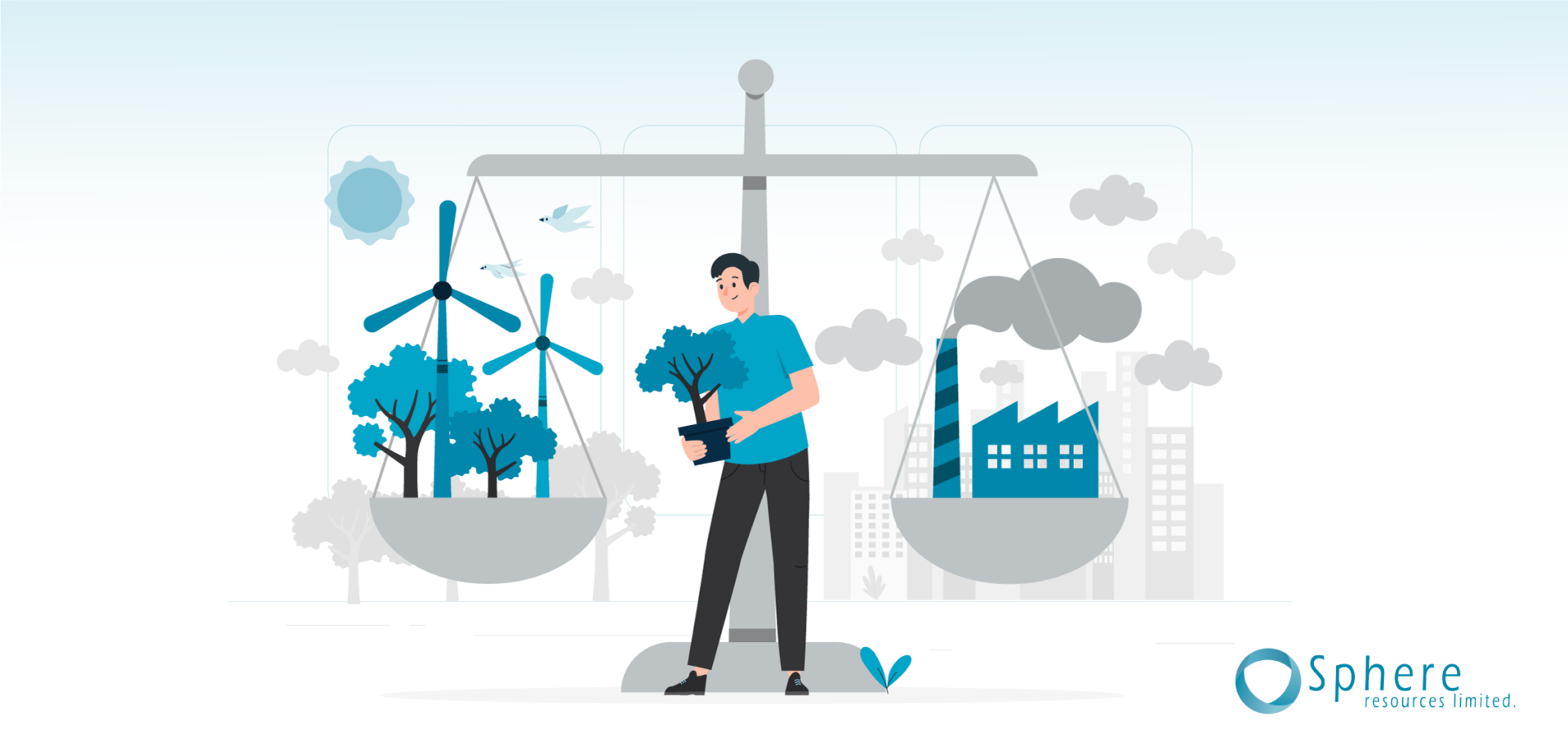 graphic illustration of a man choosing to make ethical choices or not