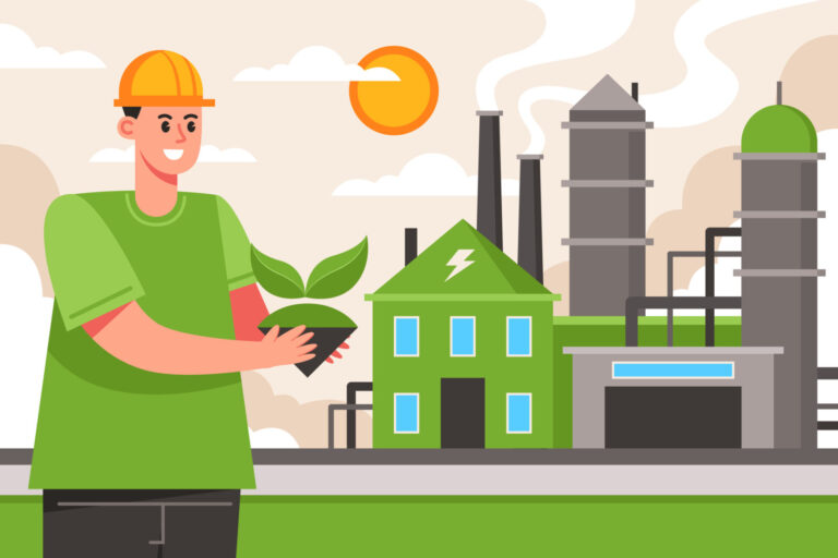 man holding plant near ethical manufacturer