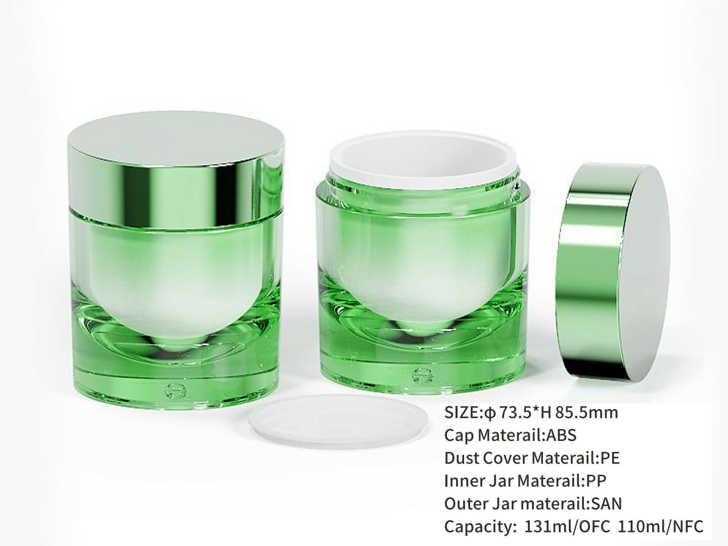 cosmetic glass jars