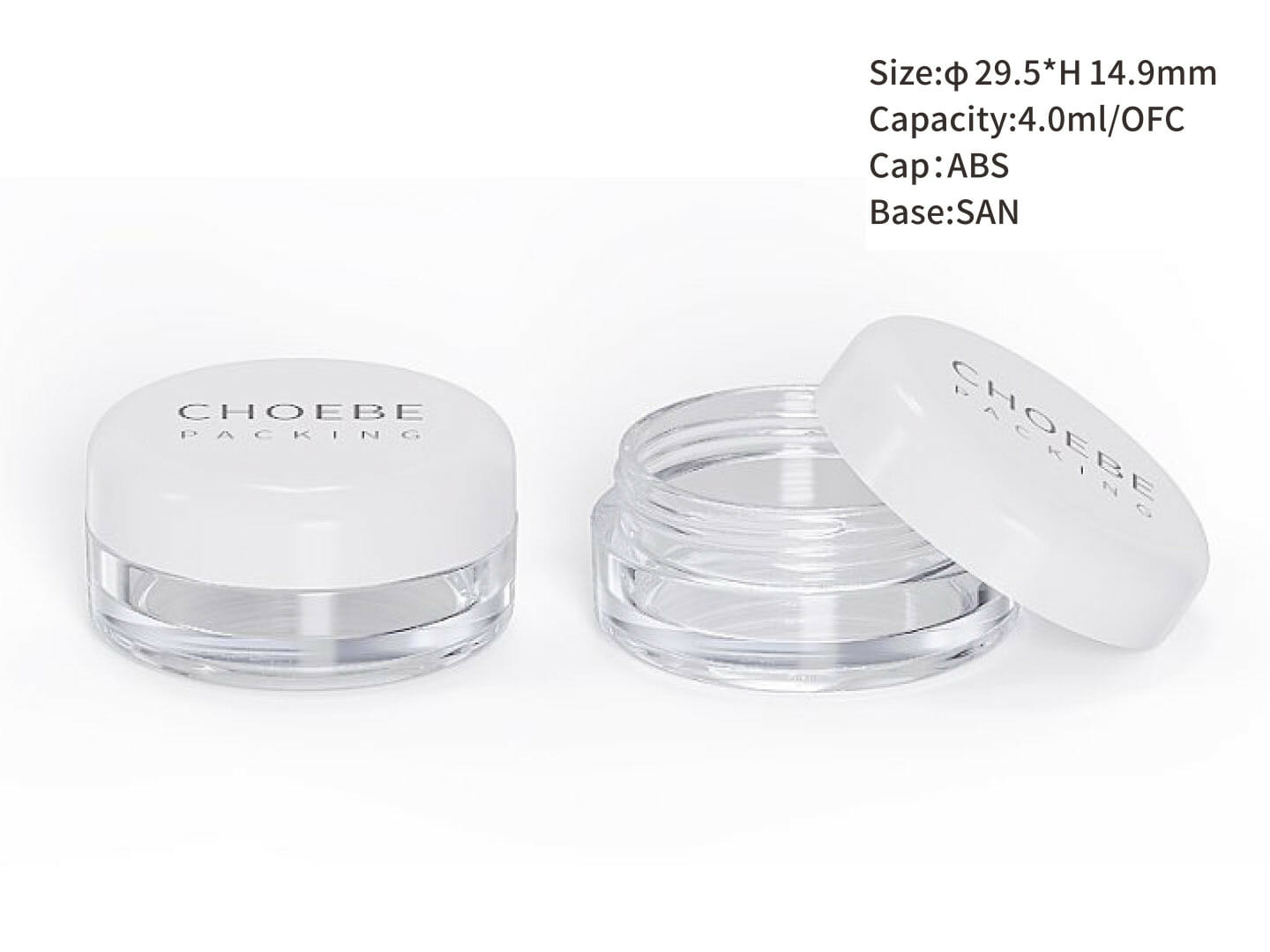 Cosmetics Jar OEM Packaging | Airtight Transparent | 4ml-45ml