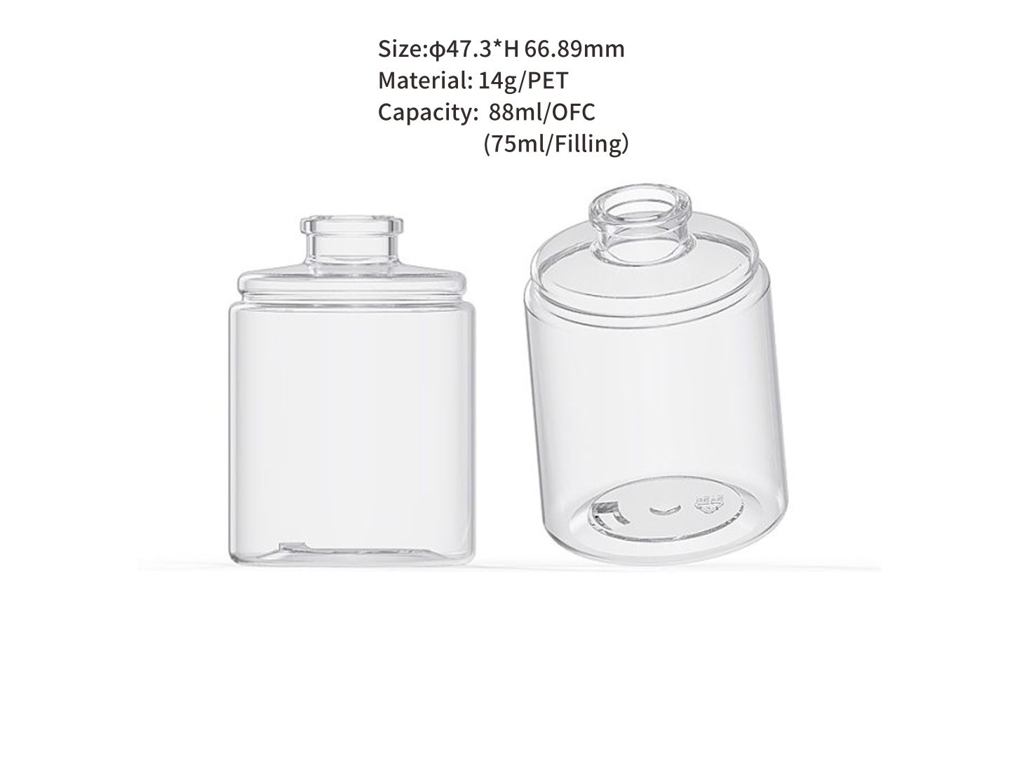clear plastic bottles