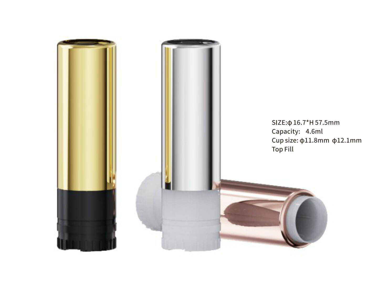 Premium Lipstick Tube Mechanism OEM Packaging | Gold/Silver & Rosegold