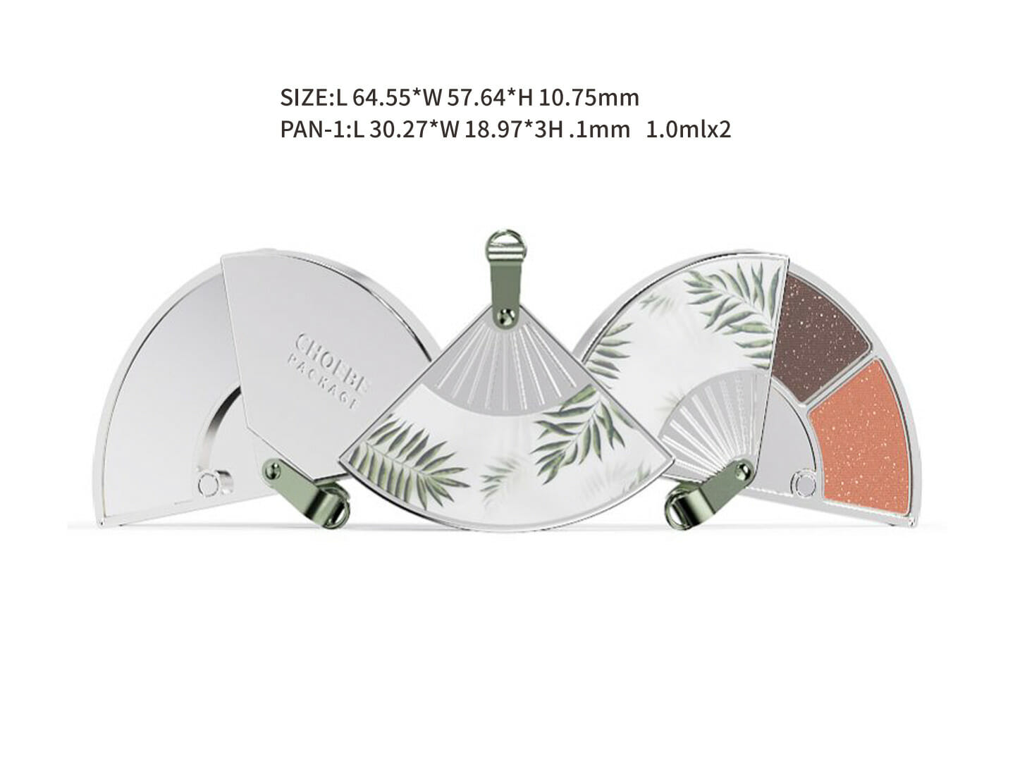 Fan-Shaped custom eyeshadow palettes OEM
