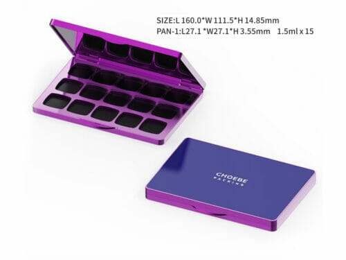 Rectangular Color Eyeshadow Palette Case OEM Packaging | Large Grid