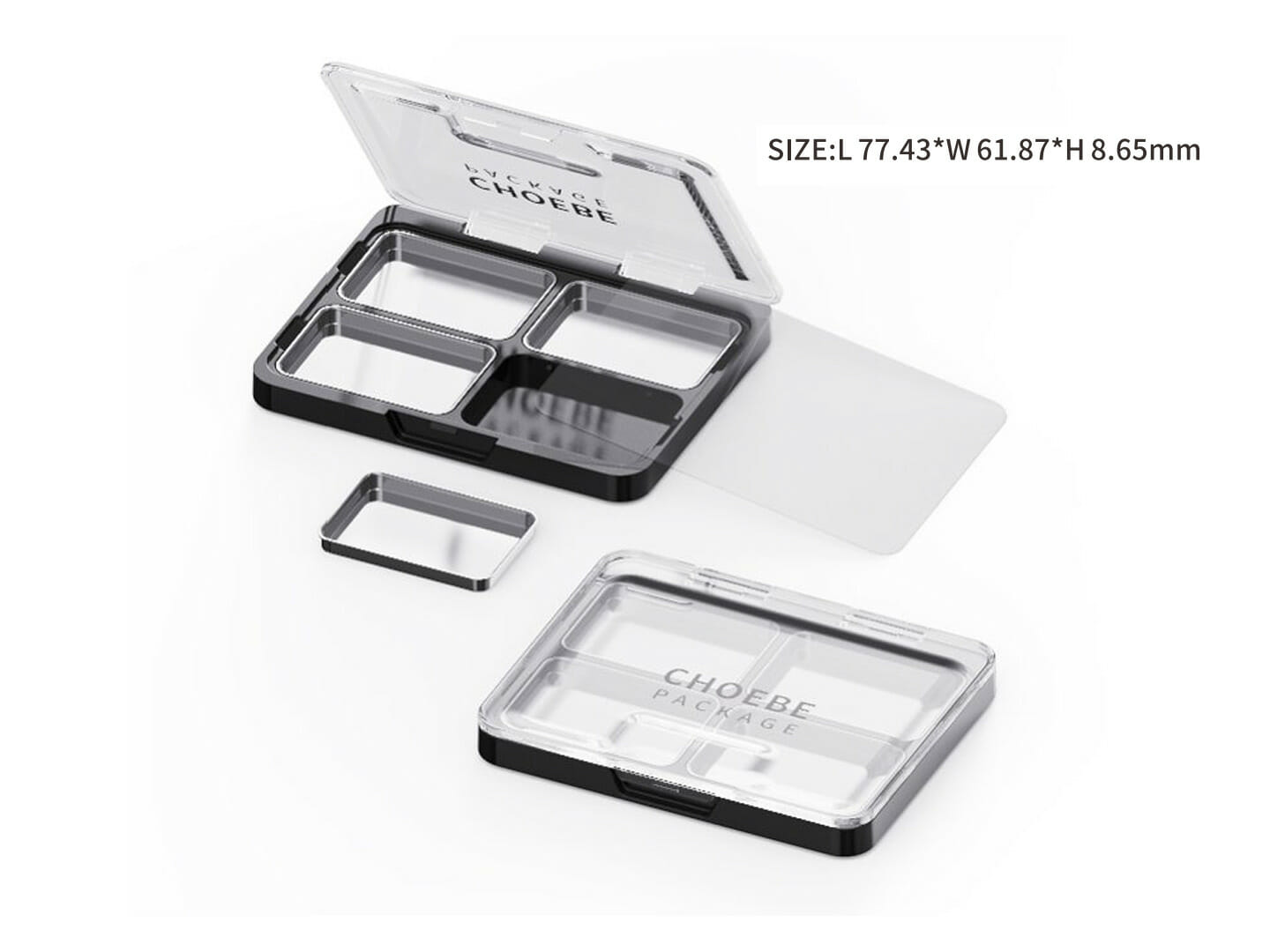 empty makeup palette transparent