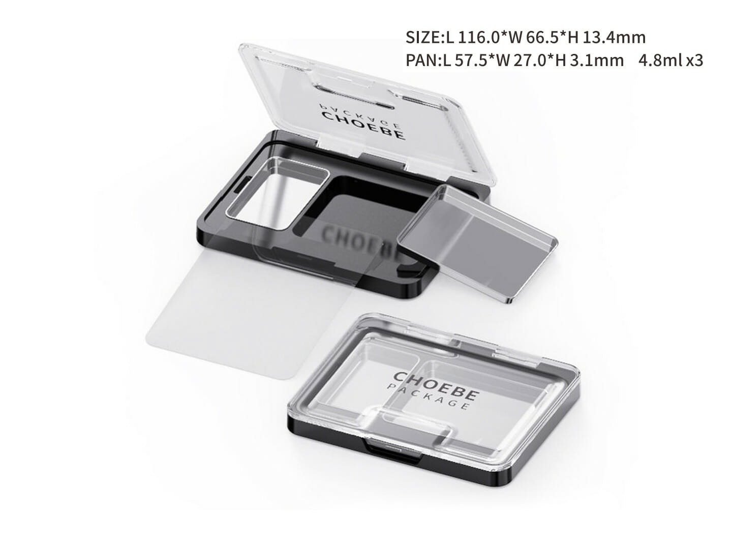 empty makeup palette transparent