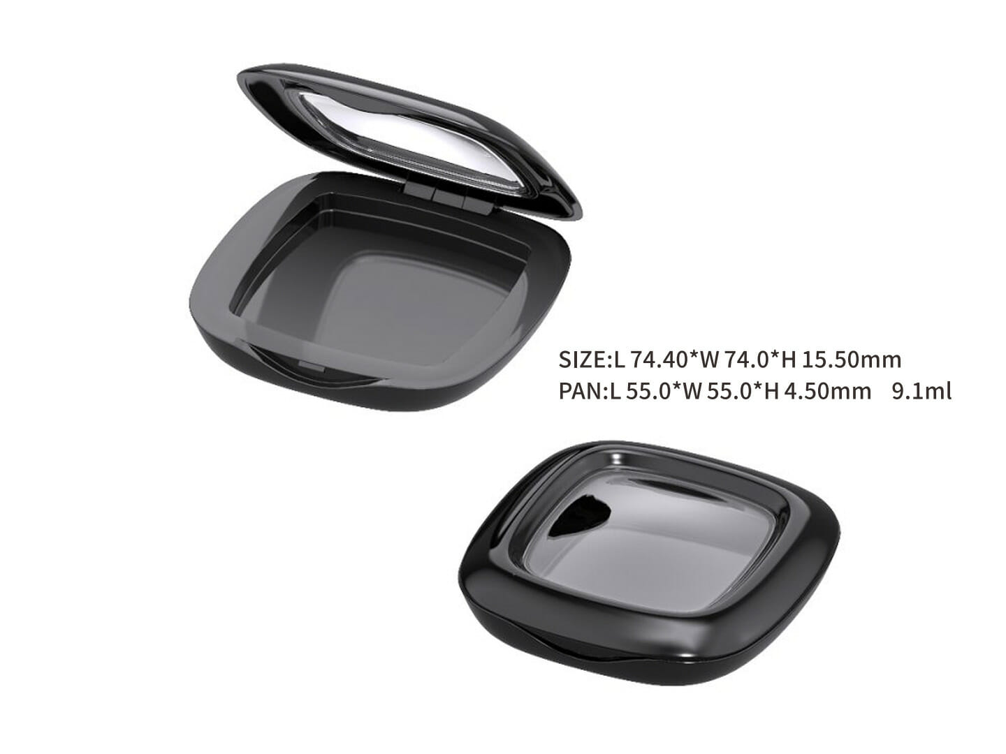 square eyeshadow palette case OEM Packaging