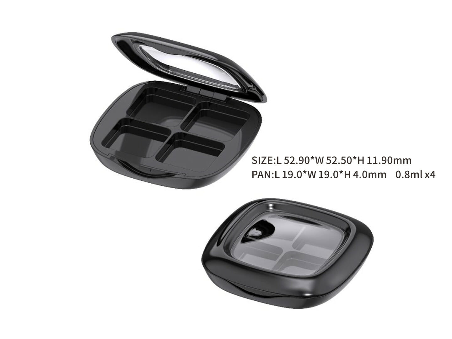 square eyeshadow palette case OEM Packaging