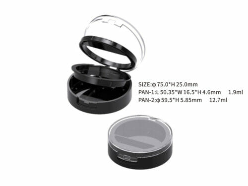 Compact Powder Case OEM Packaging | Transparent Cap