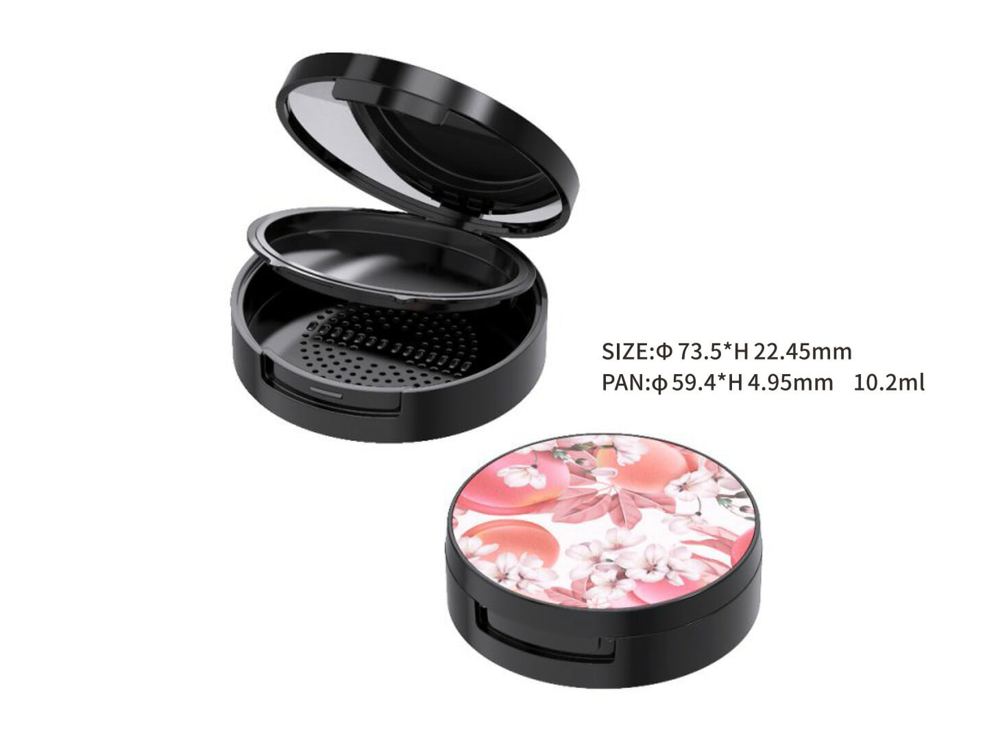 makeup powder container