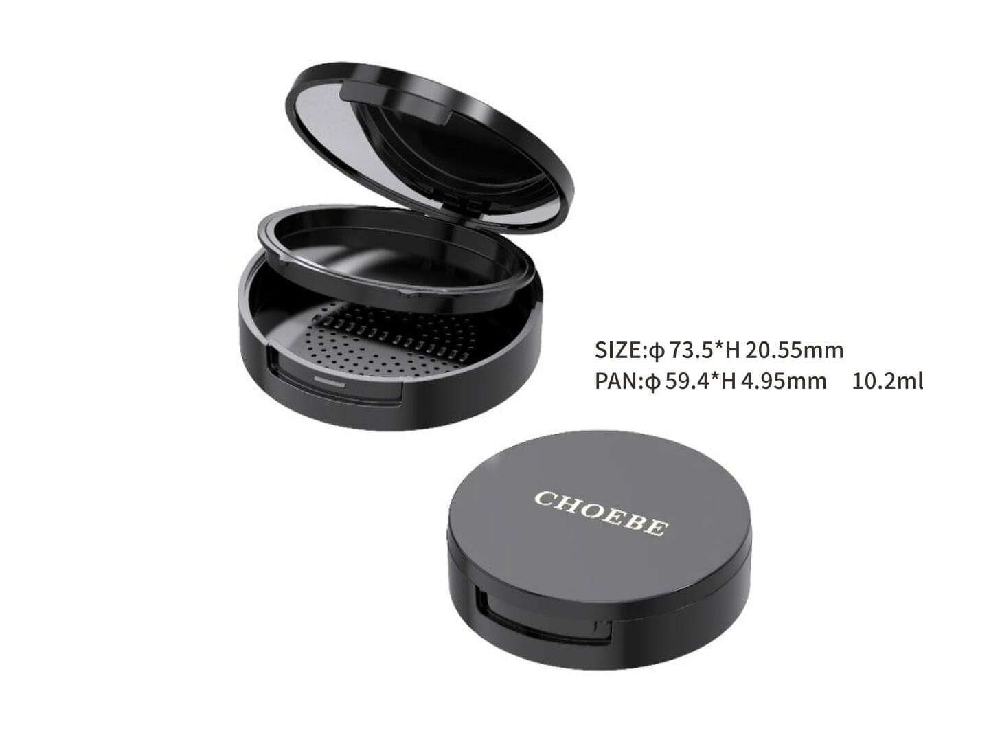 makeup powder container