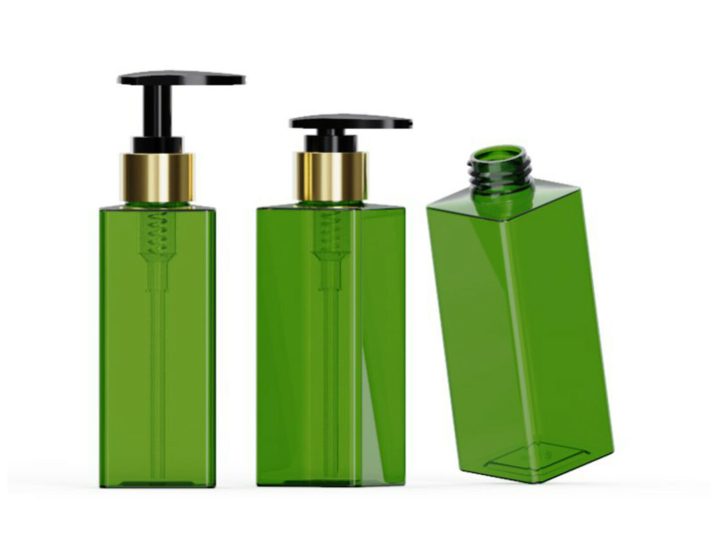 bottles with pumps