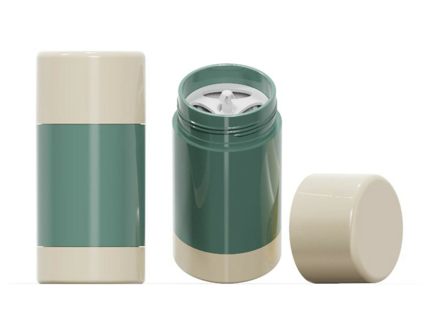 Deodorant Packaging Container with Screw-On Lid