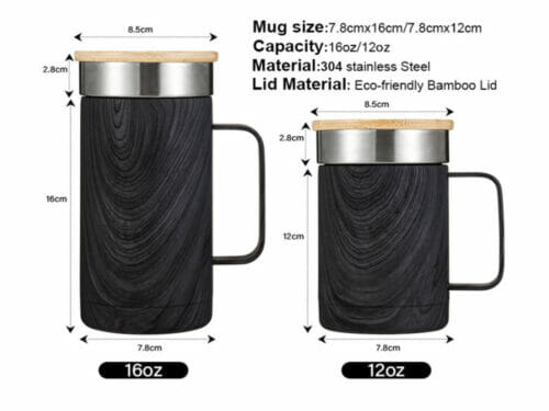 Stainless Steel Travel Mug with Handle