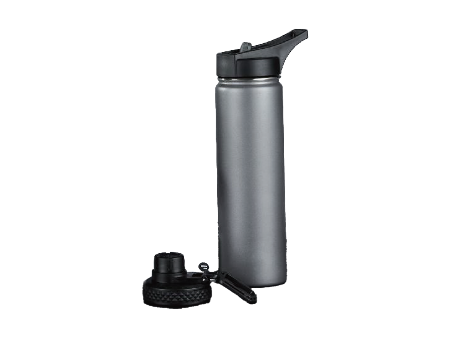 water bottle with straw and spout
