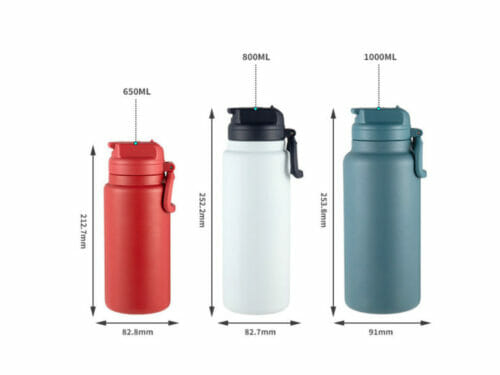 stainless water bottle with straw