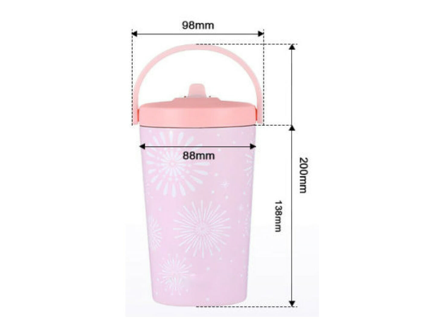 tumbler with straw and handle