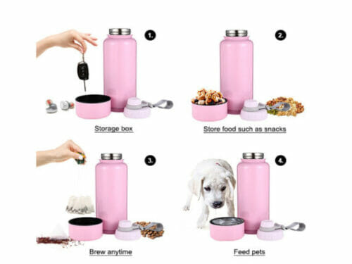 water bottle with snack compartment