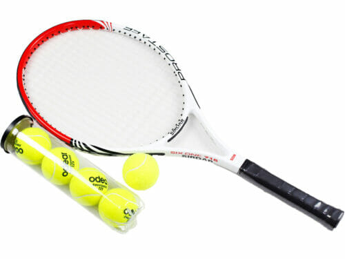 tennis racket and ball set