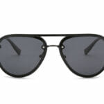 double bridge aviator sunglasses