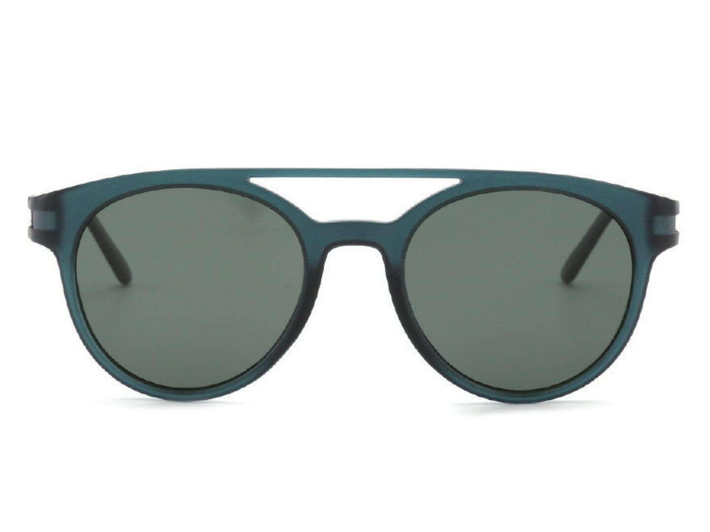 double bridge round sunglasses
