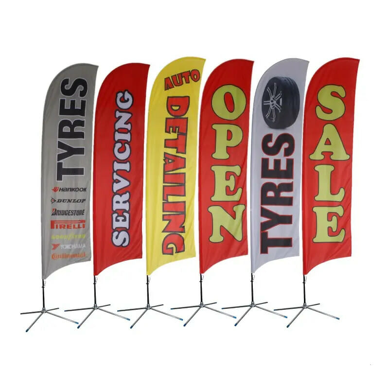 custom feather banner