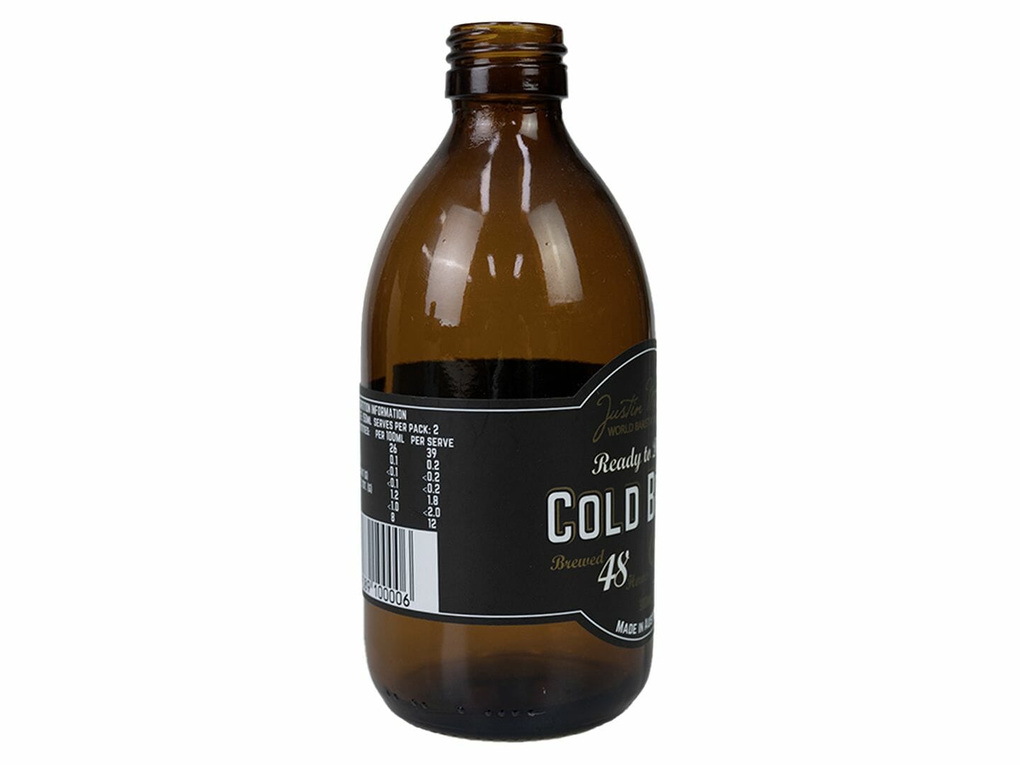 Boston round glass bottle