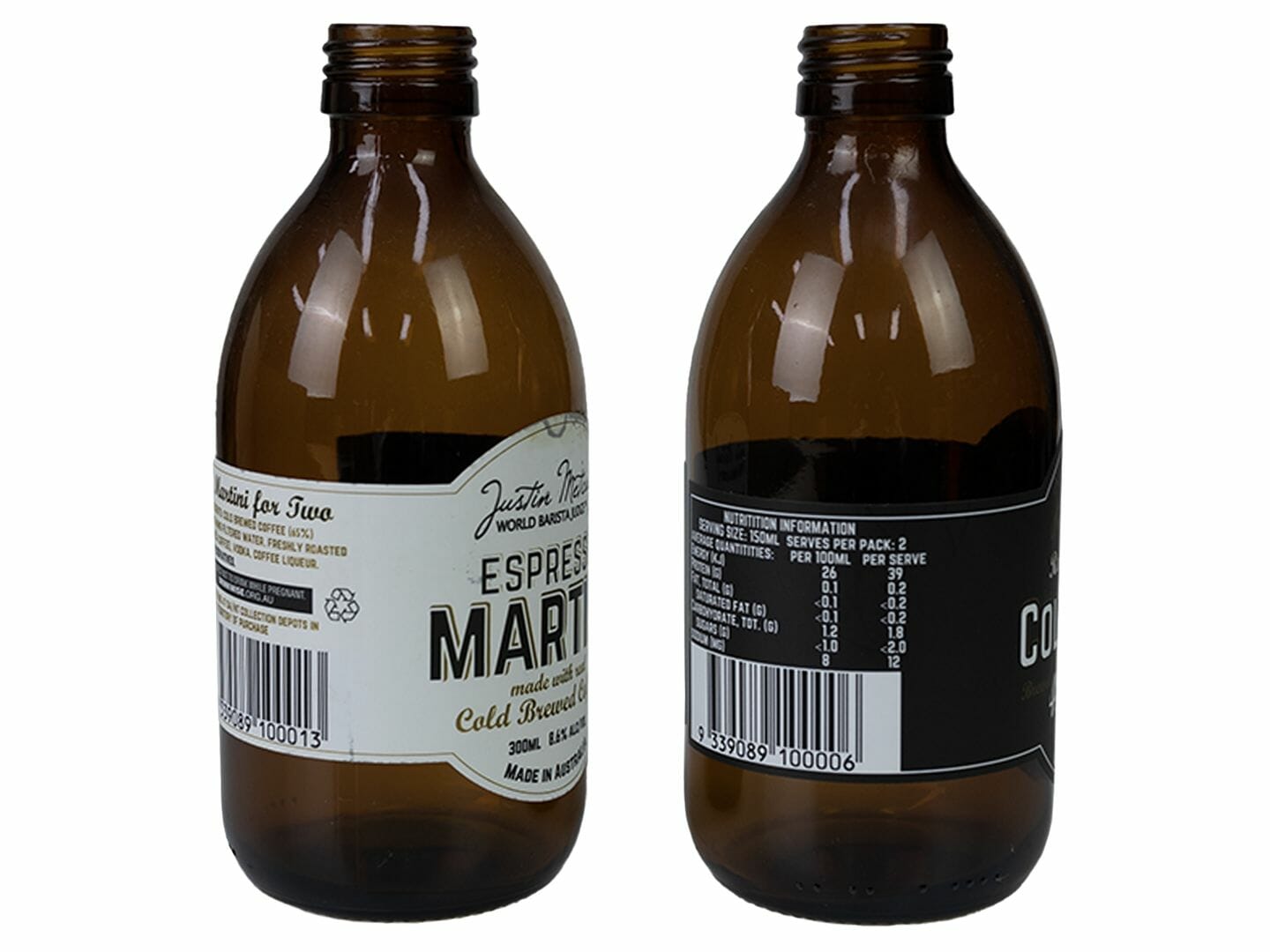 Boston round glass bottle